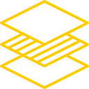 Diagram or photo showing the layers of a commercial roofing system installed by Empire State Commercial Roofing.